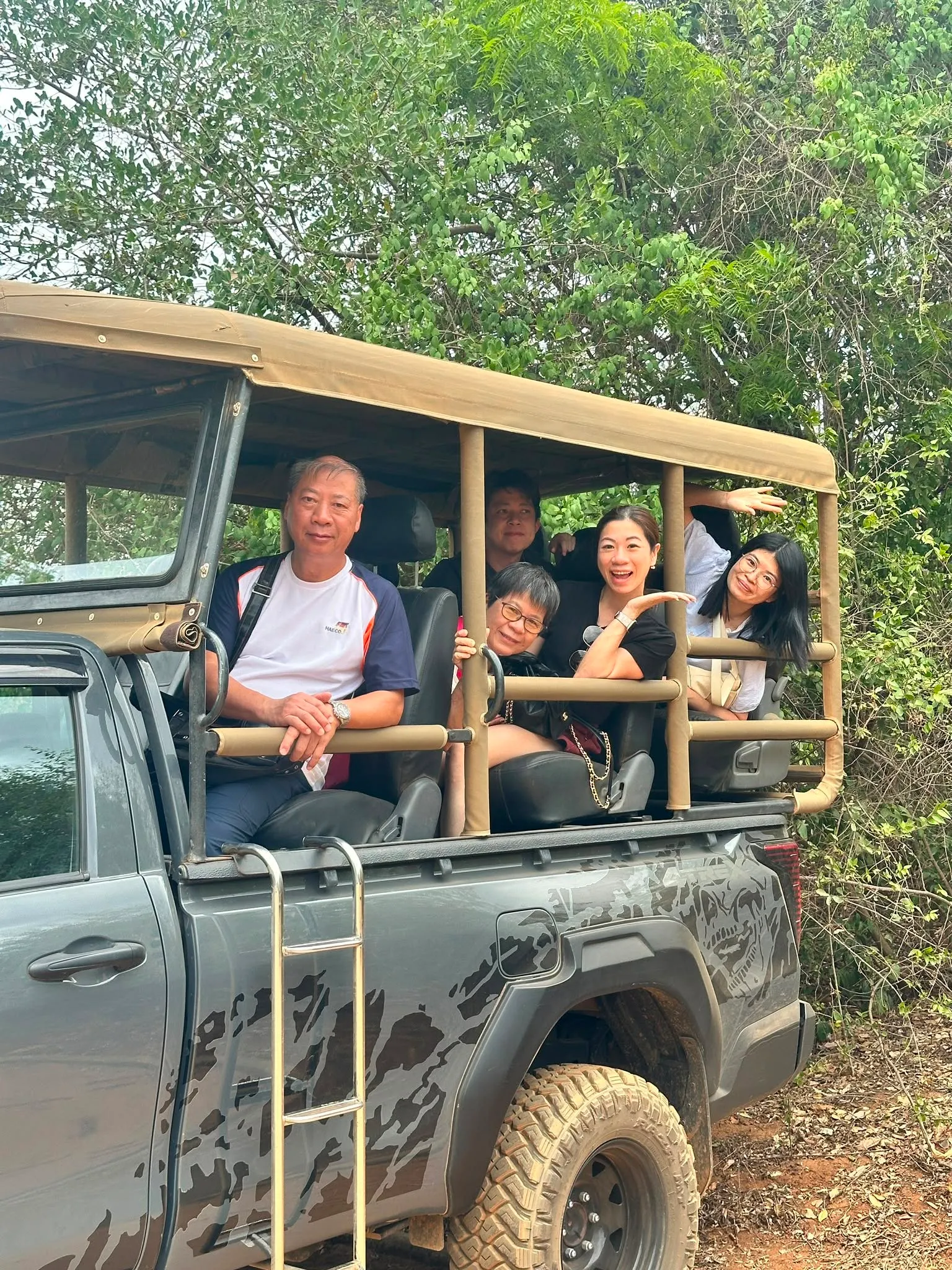Guests on a Lanka Mile Tours tour in Sri Lanka